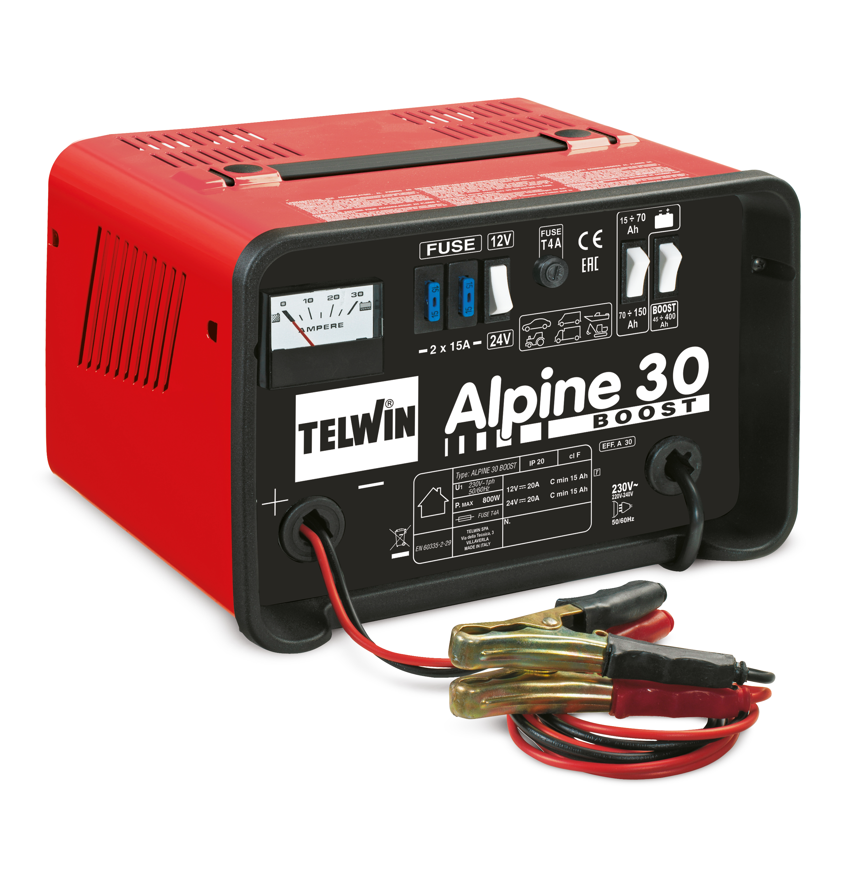 Motorrad-Autoladegerät Telwin Alpine 30 Boost 12 24 V